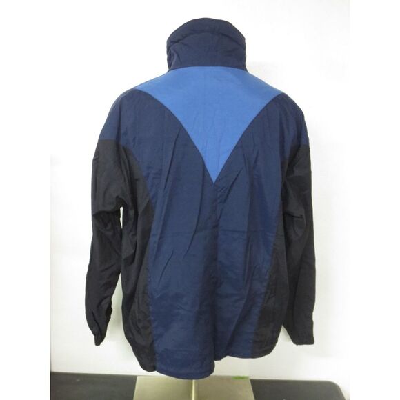Men's Columbia 90's Jacket Blue‎ Black 1/2 Zip CONVERT Size XL Nylon VTG Coat - Picture 2 of 11